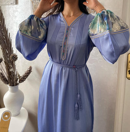 Caftan moderne bleu