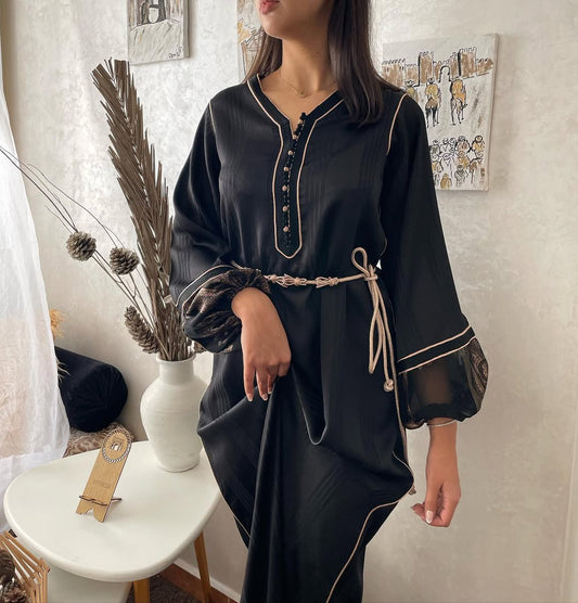 Caftan moderne noir