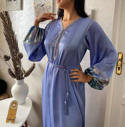 Caftan moderne bleu